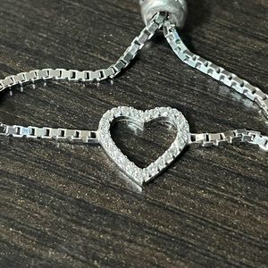 Silver heart bracelet